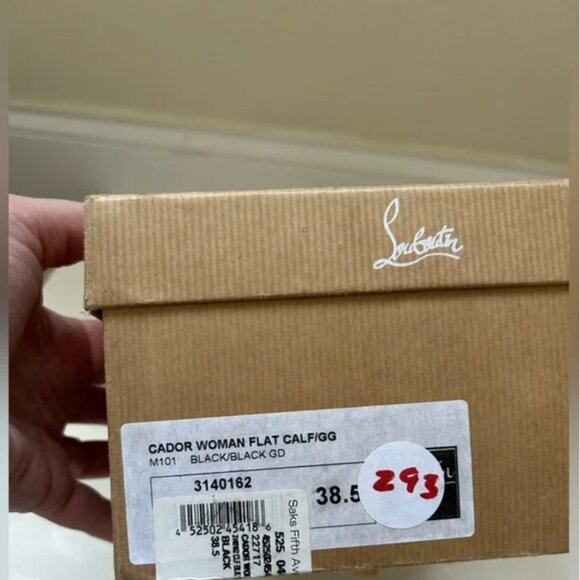 Christian Louboutin Authentic Studded Loafers Black Leather shoes sz 38.5 US 8.5 - Picture 13 of 14